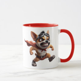 Taza Chien Chihuahua super-héros déchaîné.