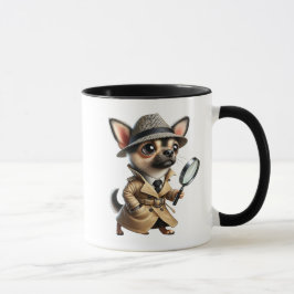 Taza Chien détective privé en pleine enquête.