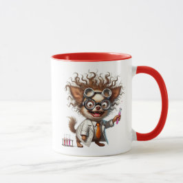 Taza Chien scientifique fou en pleine expérience.