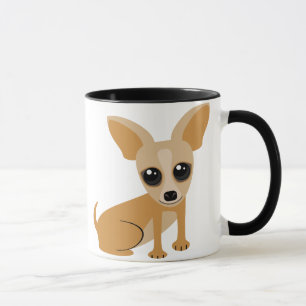 Taza Chihuahua del moreno de Personalizable