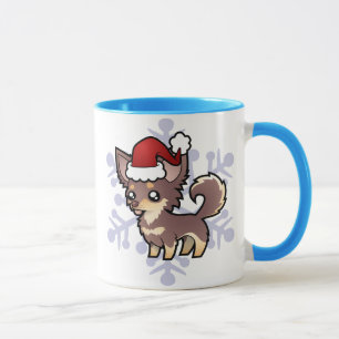 Taza Chihuahua del navidad (capa larga)