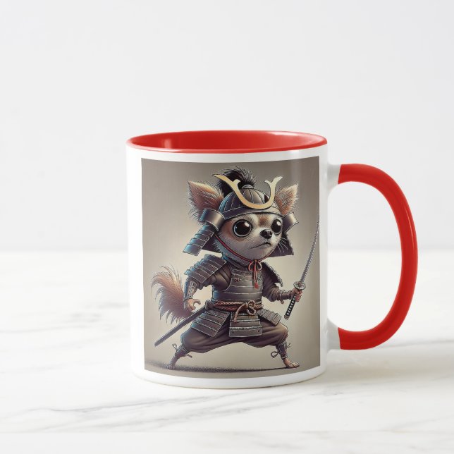 Taza Chihuahua samouraï, un guerrier intrépide. (Derecha)