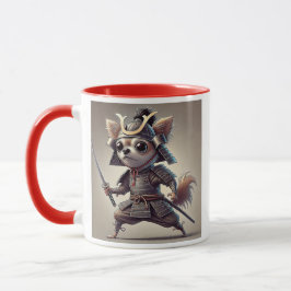 Taza Chihuahua samouraï, un guerrier intrépide.