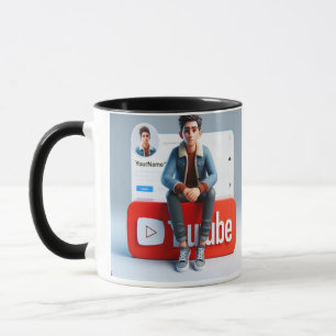Taza Chill & Sip: Logo de YouTube Edition Mug Social Me