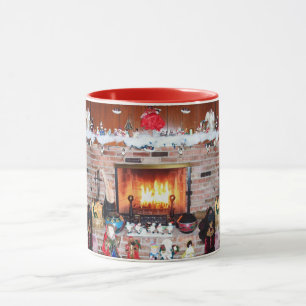 TAZA CHIMENEA DE NAVIDAD