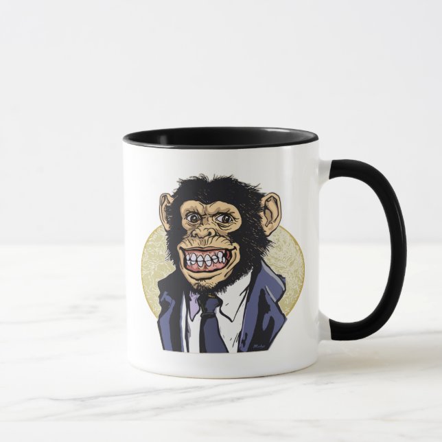 Taza Chimpancé con el juego por los estudios de Mudge (Derecha)