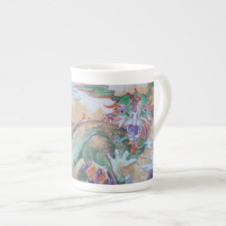 Taza china de la porcelana de hueso del dragón