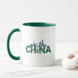Taza China Shanghai Temple Panda