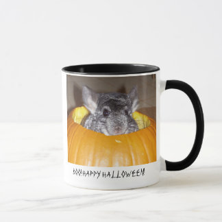 Taza ¡Chinchilla en la calabaza, ABUCHEO! ¡FELIZ