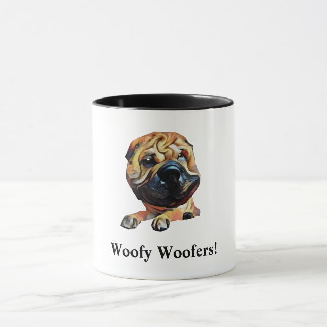 Taza Chino gracioso Shar Pei Perro Mug (Centro)