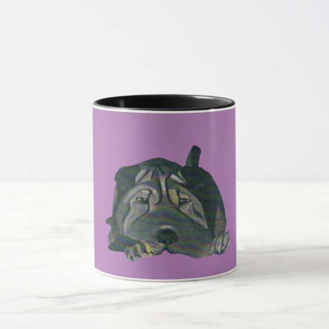 Taza Chino negro lindo Shar Pei Mug (Centro)