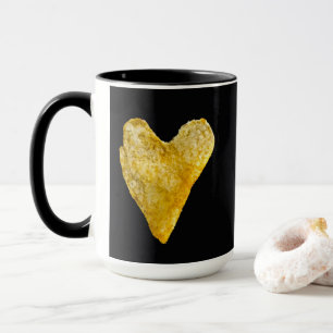 Taza Chip de papa en forma de corazón