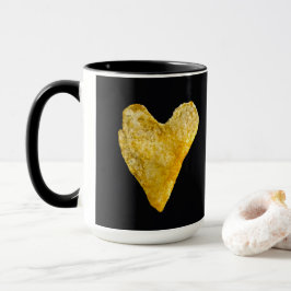 Taza Chip de papa en forma de corazón