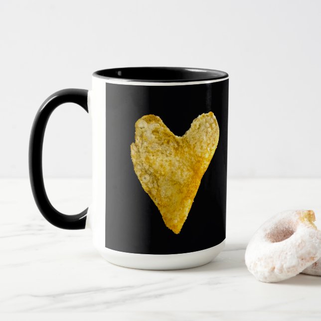 Taza Chip de papa en forma de corazón (Con donut)