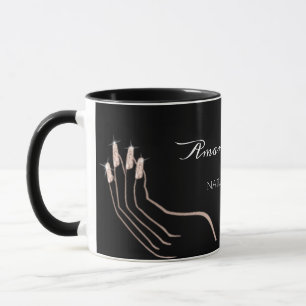 Taza Chispa blanca del negro del Pedicure de la