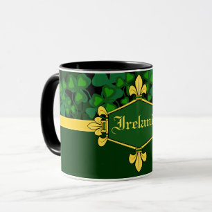 Taza Chispas verdes de Irlanda, Personalizar con nombre