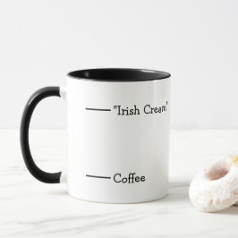 Taza Chiste alcohólico con café criam irlandés