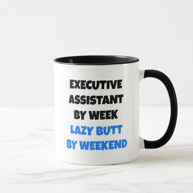 Taza Chiste de Lazy Executive Assistant (Derecha)