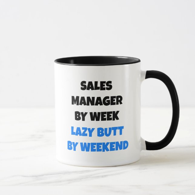 Taza Chiste de Lazy Sales Manager (Derecha)