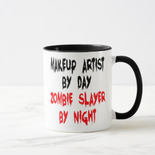 Taza Chiste de Makeup Artist Zombie Slayer