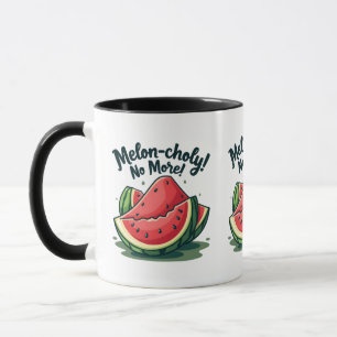 Taza Chiste de sandía divertido "Melon-colía no más"