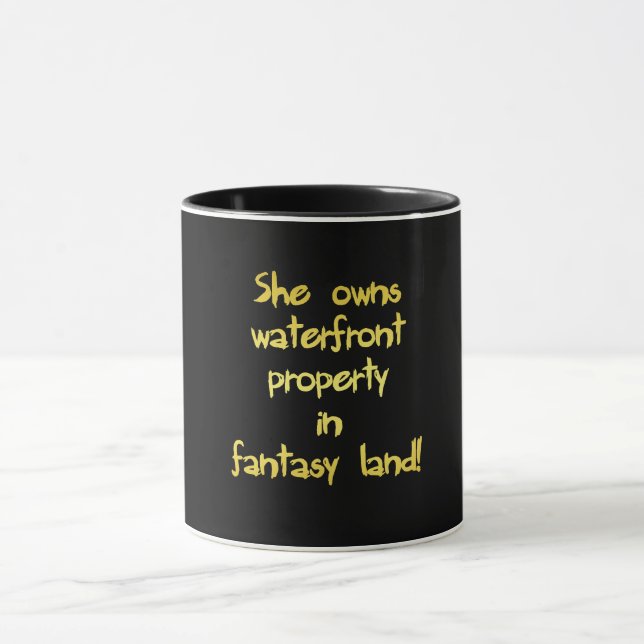 Taza Chiste divertido de propiedad junto al mar (Centro)