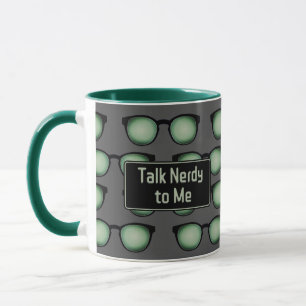 Taza Chiste nervioso - Gafas y programador de eslóganes