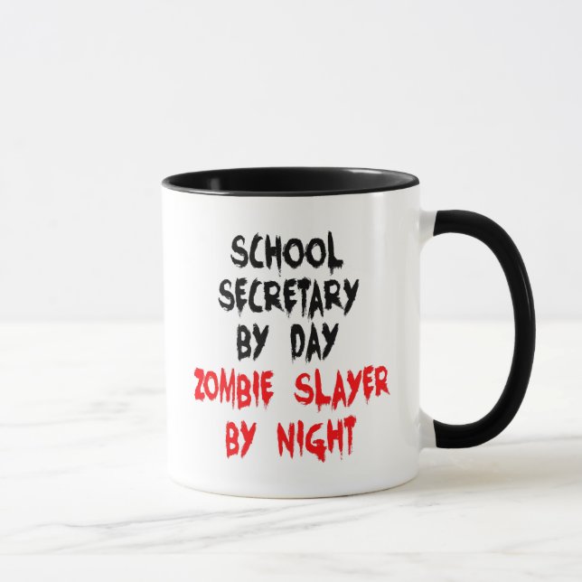 Taza Chiste Zombie, secretario de escuela (Derecha)