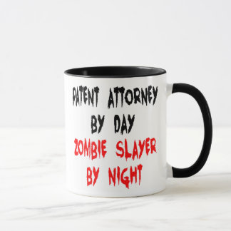 Taza Chiste Zombie Slayer, abogado de patentes