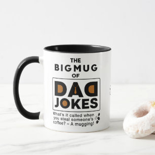 Taza Chistes de papá maravillosos diseñan tipografía de