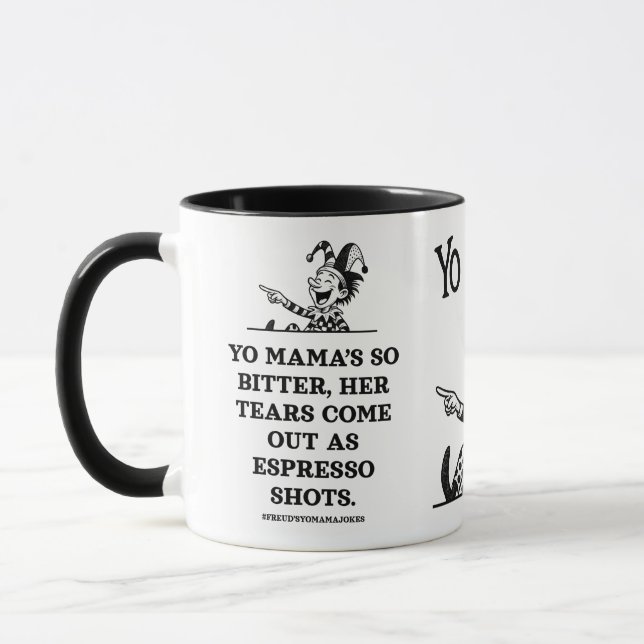 Taza chistes freudianos de yo mama - Amargo (Izquierda)