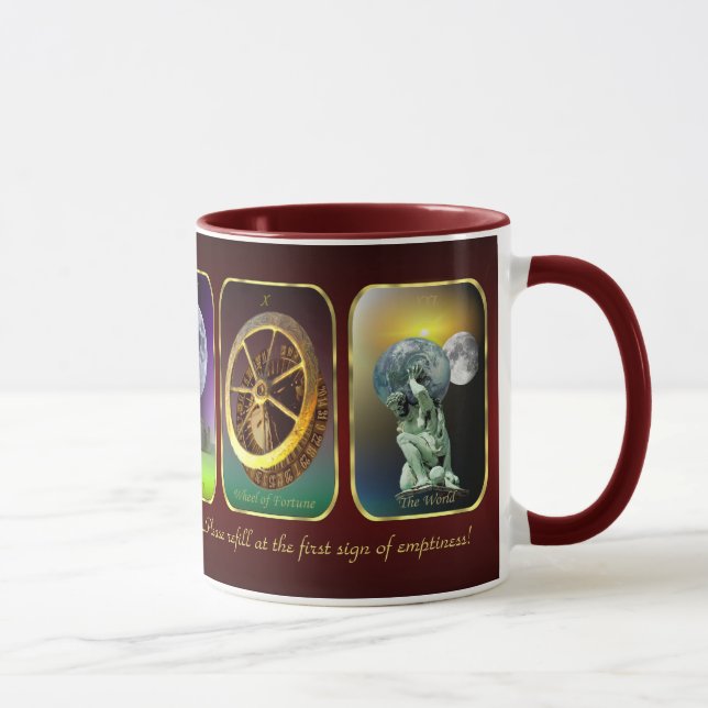 Taza chistosa de las cartas de tarot (Derecha)