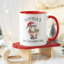Taza Chocolate Caliente Personalizado Poni de Navidad p