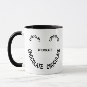 Taza Chocolate Face Text