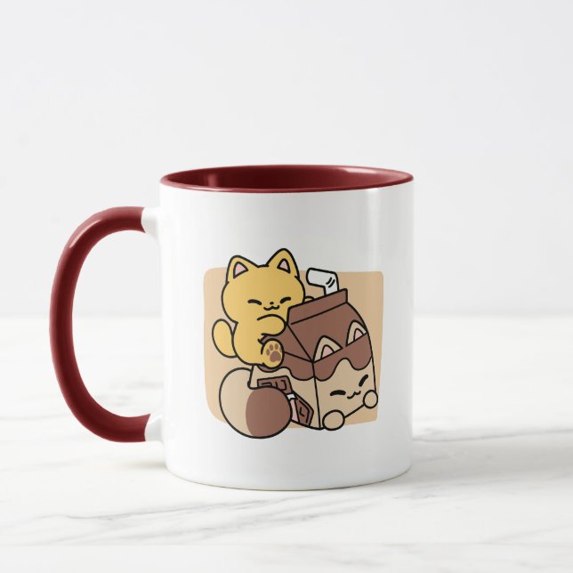 Taza Chocolate Milk Sipping on Bliss – Kawaii Cat Food  (Izquierda)