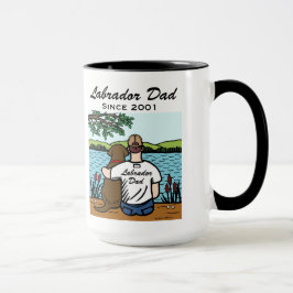 Taza Chocolate personalizado Labrador y papá 2