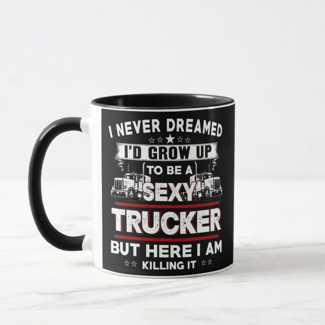 Taza Chófer divertida para camionetas camioneras (Izquierda)