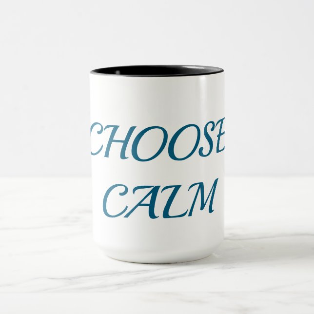 Taza Choose Calm – Minimal Coffee Mug | Aesthetic Zen Q (Centro)