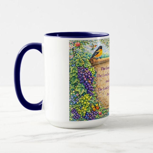 Taza Christian Coffee Mug Floral Scripture Gift (Izquierda)