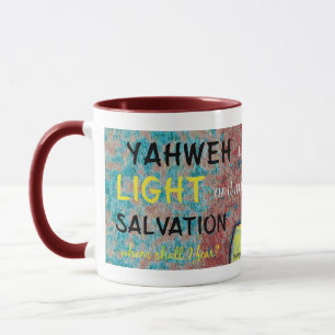 Taza Christian Yahweh es mi Luz y mi Salvación
