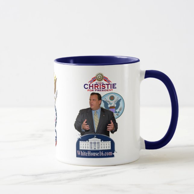 Taza Christie para presidente Ringer Mug (Derecha)