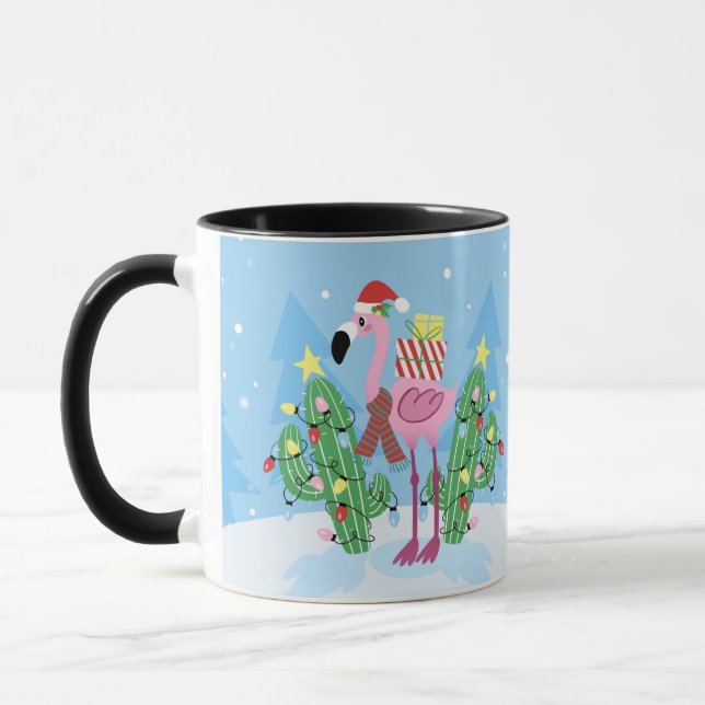 Taza Christmas Flamingo with Cactus (Izquierda)