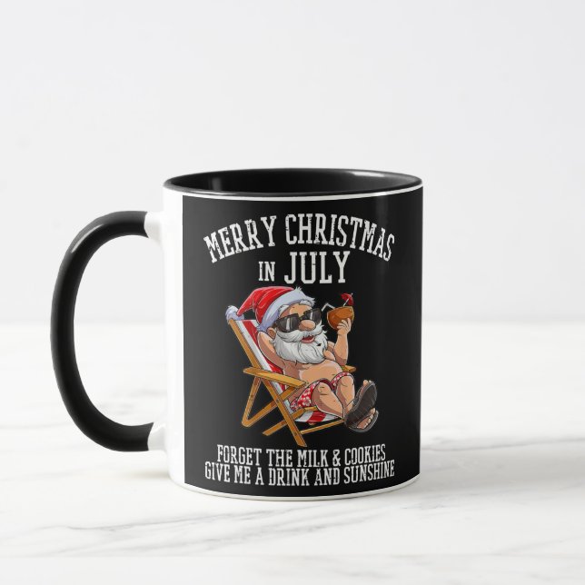 Taza Christmas In July Forget Milk Cookies Party Santa (Izquierda)