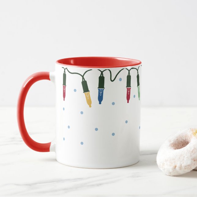 Taza Christmas lights cup (Con donut)