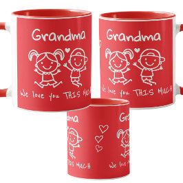Taza Christmas Love You Grandma Fun Graphic Gift