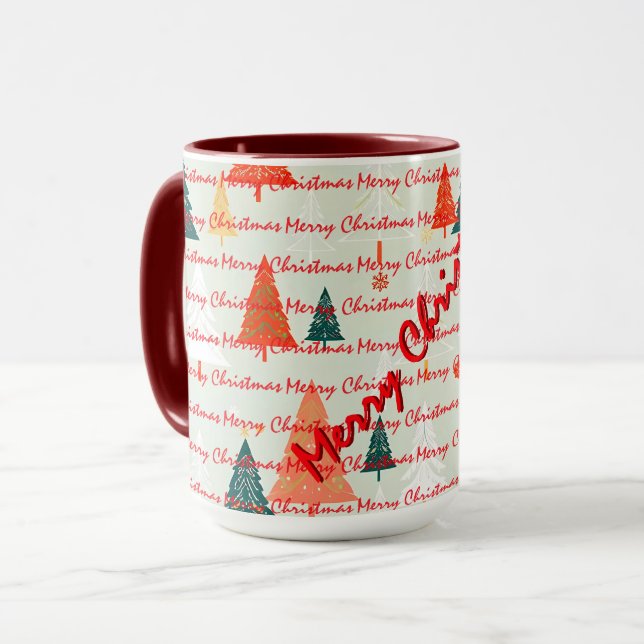 Taza Christmas Luxury Christmas Trees Festive (Anverso izquierdo)