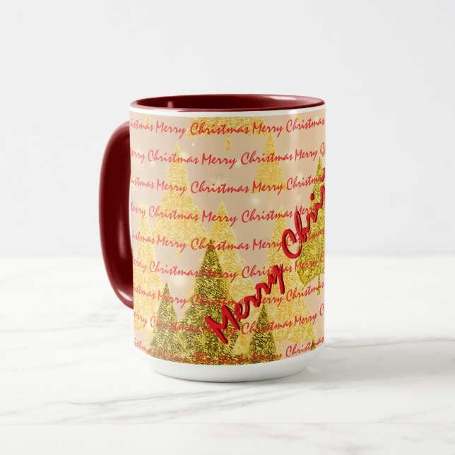 Taza Christmas Luxury Christmas Trees Festive (Anverso izquierdo)