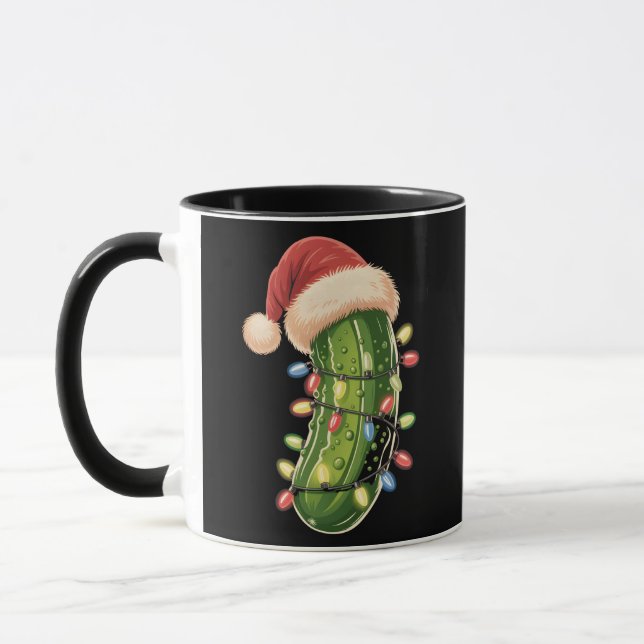 Taza Christmas Pickle Pickle In Xmas Light Pickle  (Izquierda)