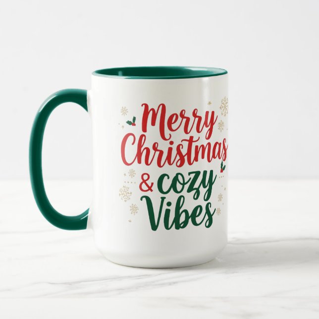 Taza Christmas Quote Two-Tone mug, Festive Holiday Gift (Izquierda)