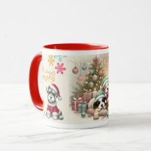 Christmas Schnauzer マグカップ